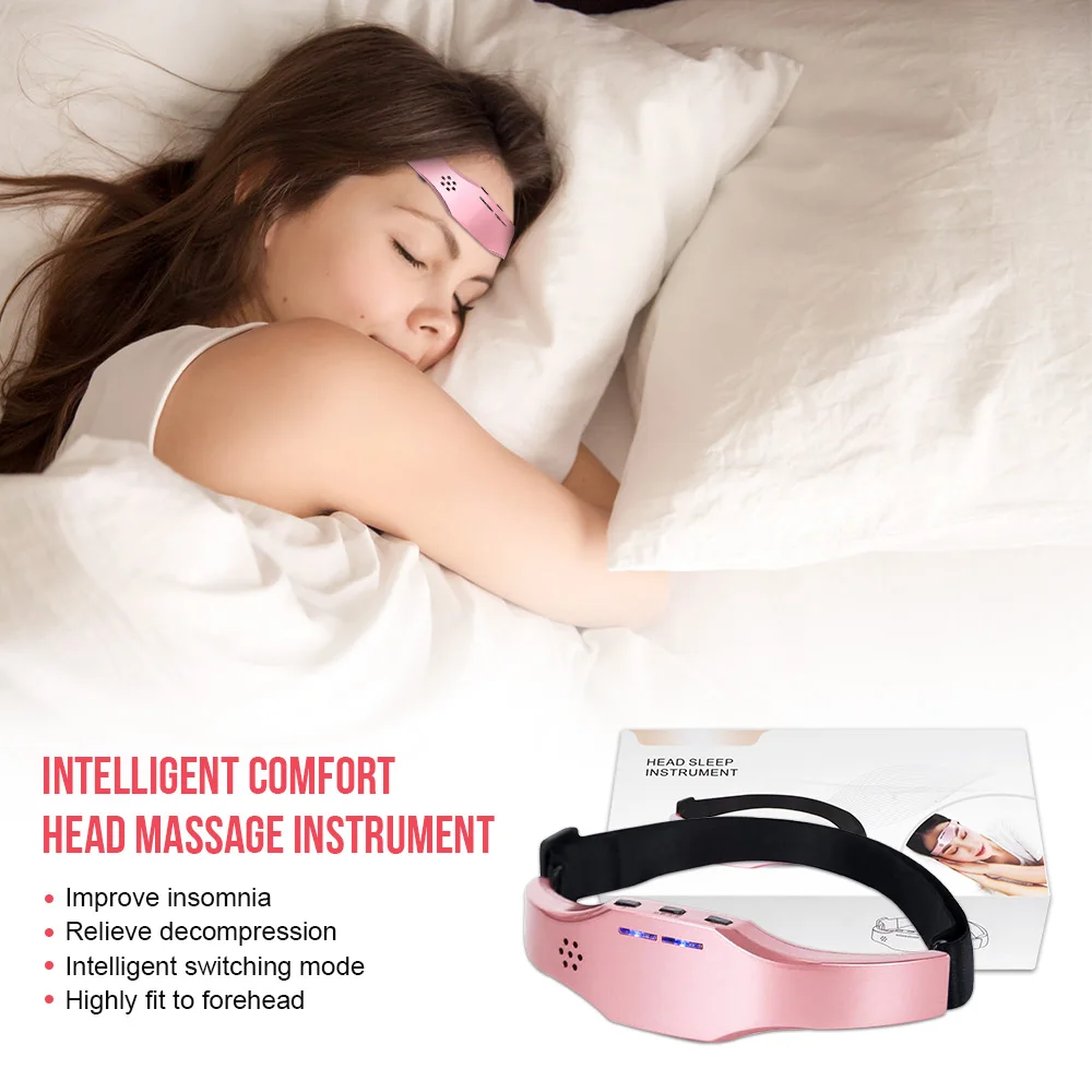 Rechargeable Electric Head Massager Sleep Monitor Migraine Relief Insomnia Therapy Release Stress Tool | Красота и здоровье