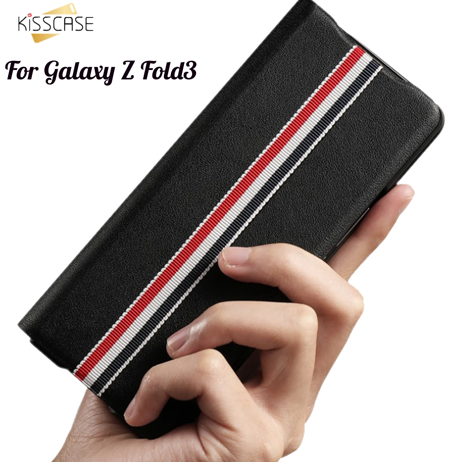 

Оригинальный ультратонкий складной чехол Z Fold3 из натуральной кожи для Samsung Galaxy Z Fold 3 2