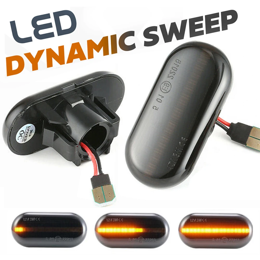 Последовательного мигающий светодиодный поворотник боковой габаритный