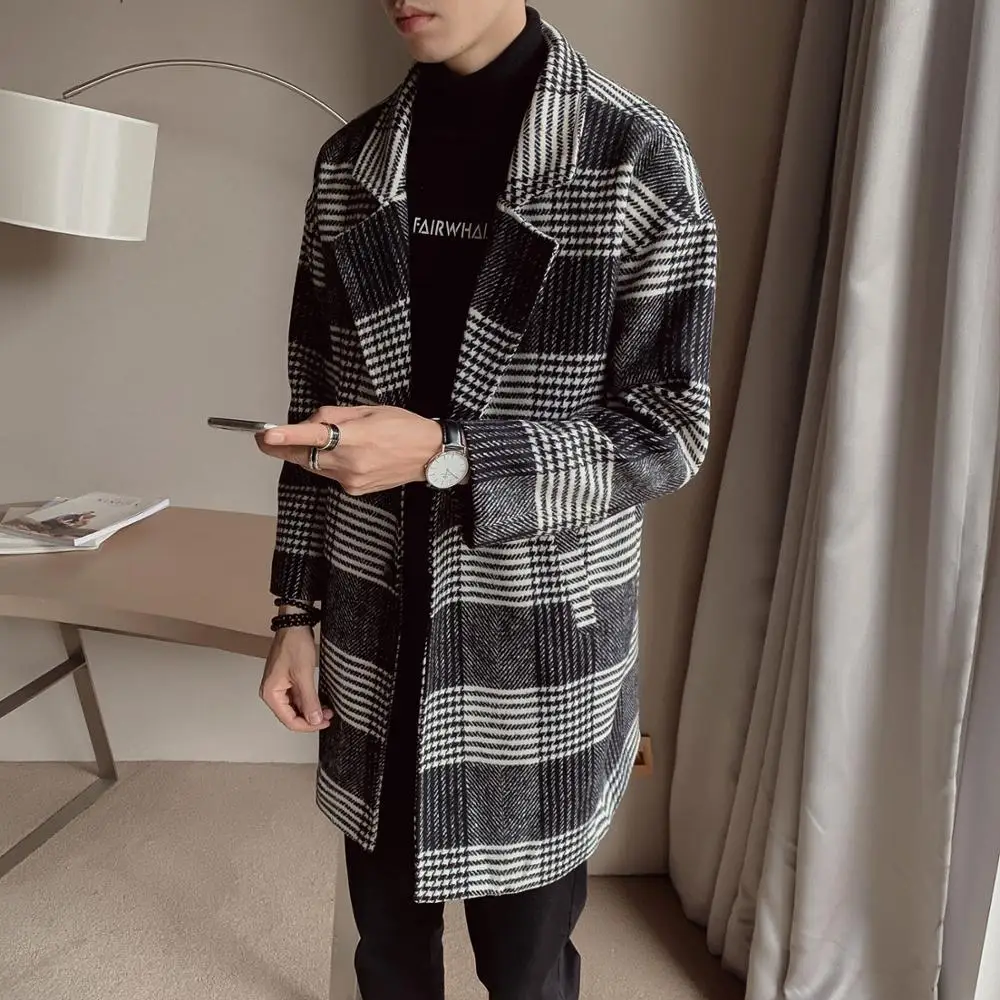 Мужское длинное пальто с принтом утепленная куртка хлопковой подкладкой из