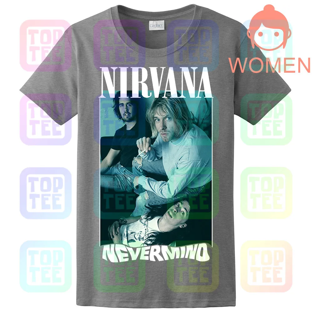 WOMEN-GRAY Винтаж Редкие 90 s NIRVANA NEVERMIND TOUR футболка Размеры S-2XL Репринт - Цвет: WOMEN-GRAY