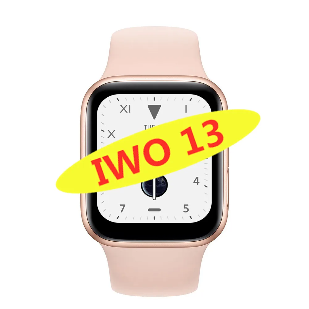 gold IWO 13 умные часы серии 5 1:1 44 мм Ip68 Водонепроницаемые для apple iPhone 11 MAX IOS Android smartwatch для женщин и мужчин PK IWO 10/11/12 - Цвет: gold