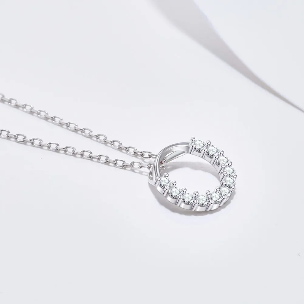 

fasion jewelry sterling silver O pendant necklace for women