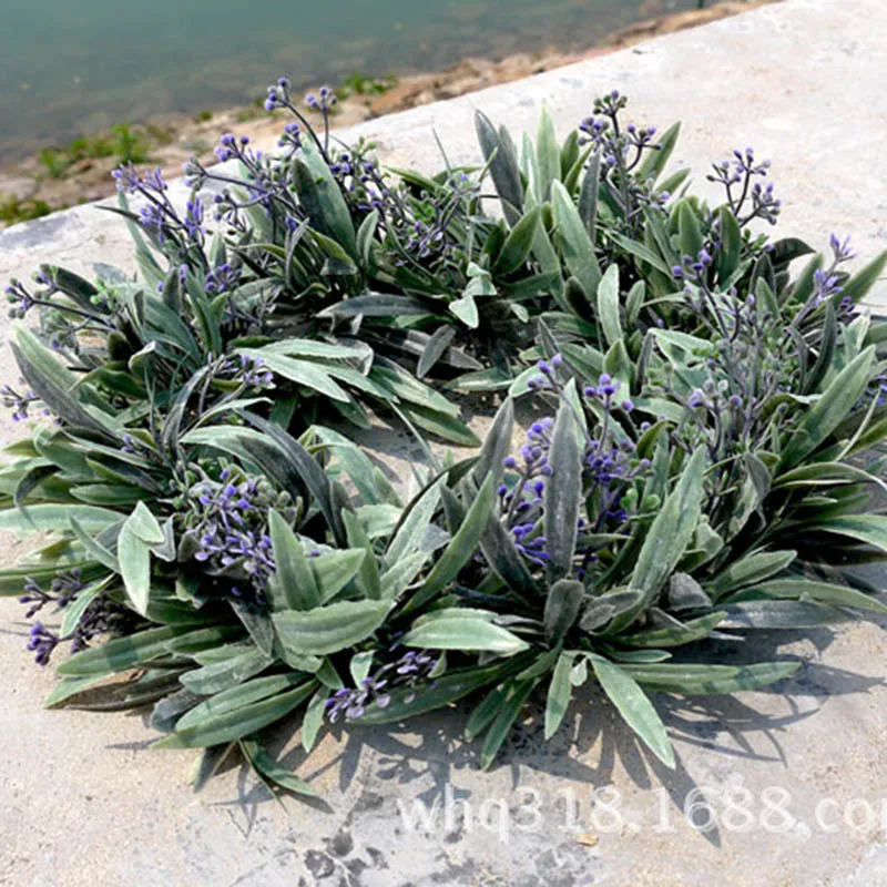 

Artificial Flower Wedding Flower Simulation Plant DIY Christmas Decoration Lavender Wreath Photography props Home Party Decor
