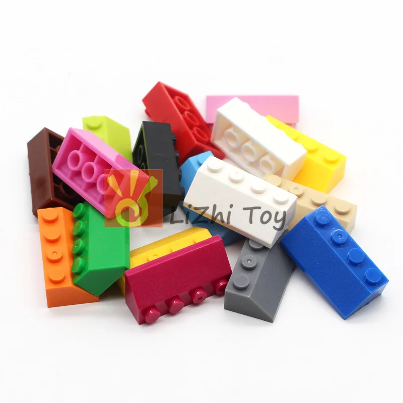 MOC склон Кирпич 2*4 3037 DIY просвечивающие блочные кирпичи совместимые с сборными