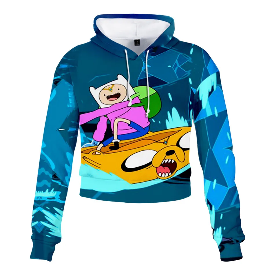 Adventure Time Finn And Jake собака уход за кожей лица 3D укороченная толстовка с капюшоном
