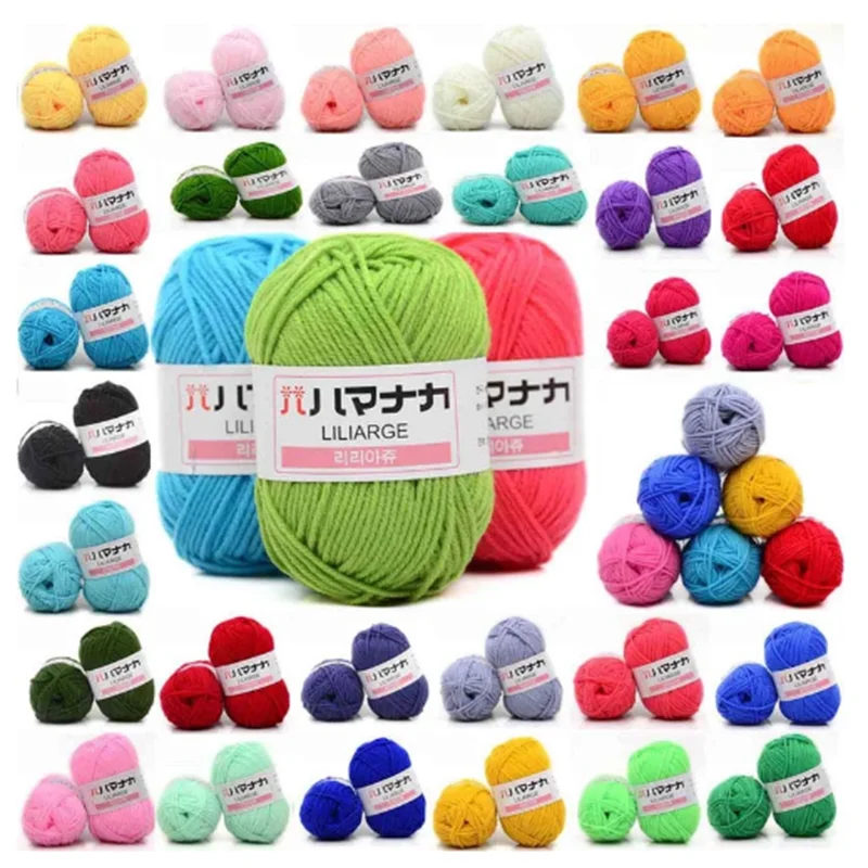 Хлопчатобумажная пряжа 25 г/шар удобная Смешанная шерстяная нить швейная для