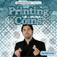 printing coins gimmick and dvd magic tricks mentalism stage magic tool close up magic props comedy coin vanishing