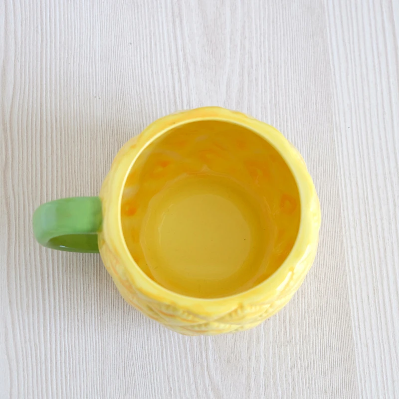 

Watermelon and pineapple shaped water glass hand-painted glazed ceramic breakfast cup oatmeal cup soup cup dessert cup