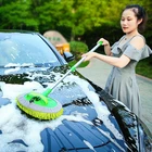 Новинка, трехсекционная телескопическая Швабра для мытья автомобиля, супер впитывающие щетки для мытья автомобиля, Швабра, инструмент для мытья окон, мягкая Швабра для пыли