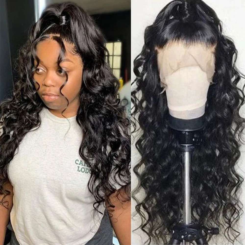 

T Part Loose Wave Lace Front Wig With Baby Hair 180% Density Peruvian Long Wig Loose Deep Wave Lace Front Wigs For Black Women