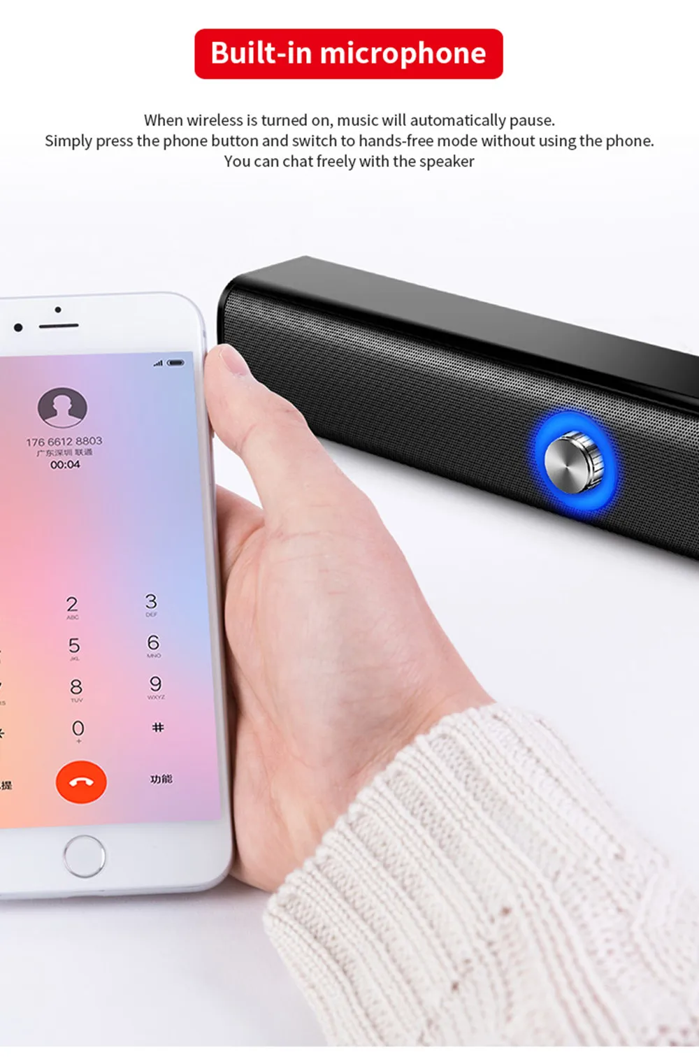 ТВ Колонка Беспроводная Bluetooth Колонка портативный музыкальный плеер стерео Бас Звук Объемный домашний кинотеатр звуковая система полоска динамик