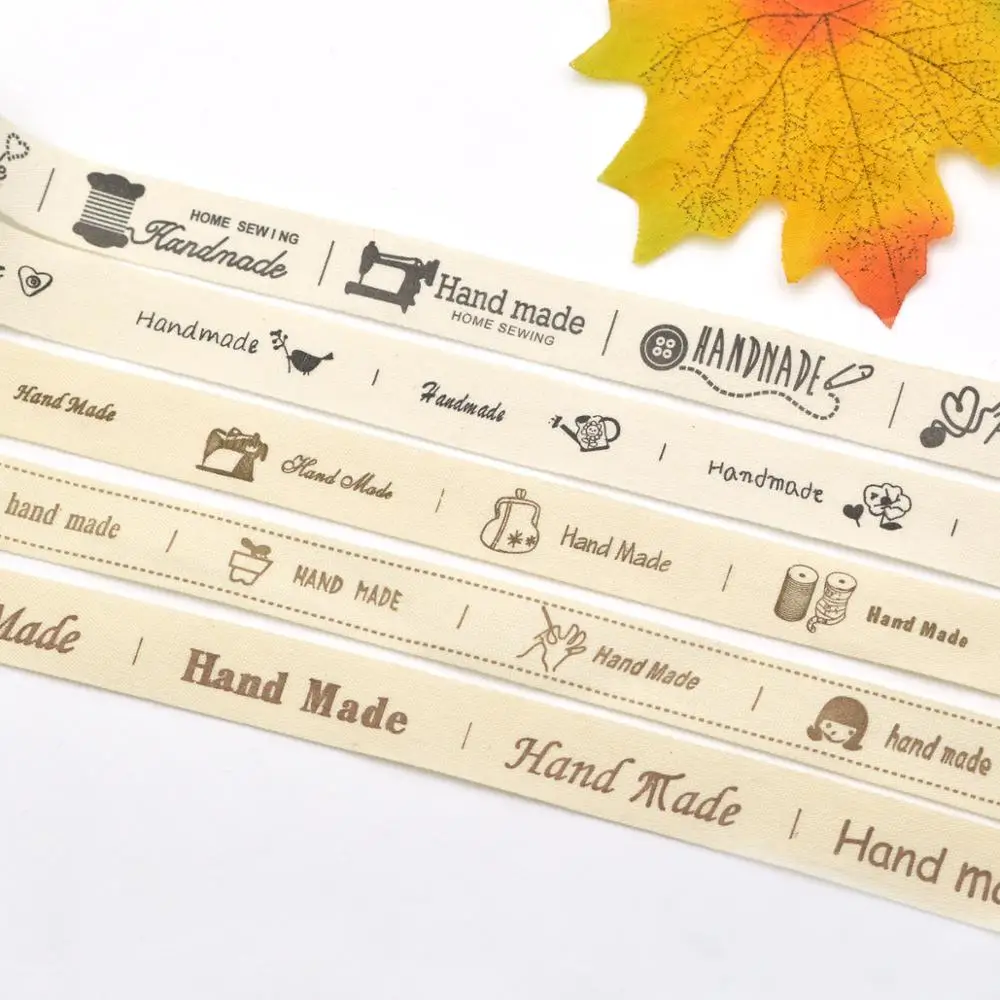 5 м бежевая хлопковая этикетка ручной работы подарочная оберточная лента для