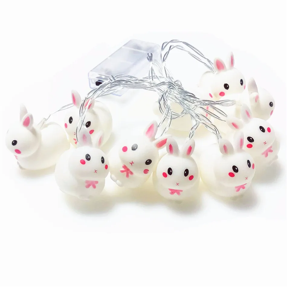 

Easter Bunny LED String Bed Fairy Lights Party Holiday DIY Decorations Outdoor 10 Lights 1.65m Battery Powered For Decorative