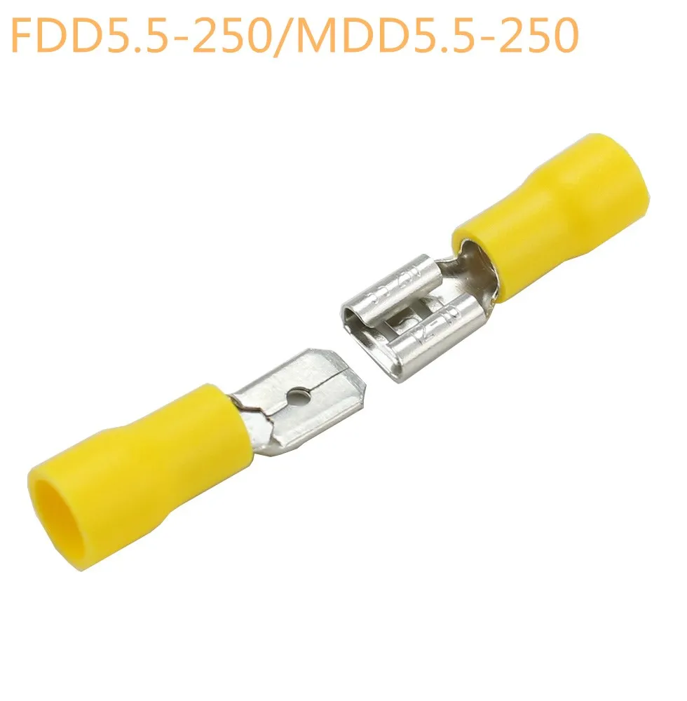 100 шт./50 комплектов изолированные электрические обжимные клеммы FDD MDD мама папа