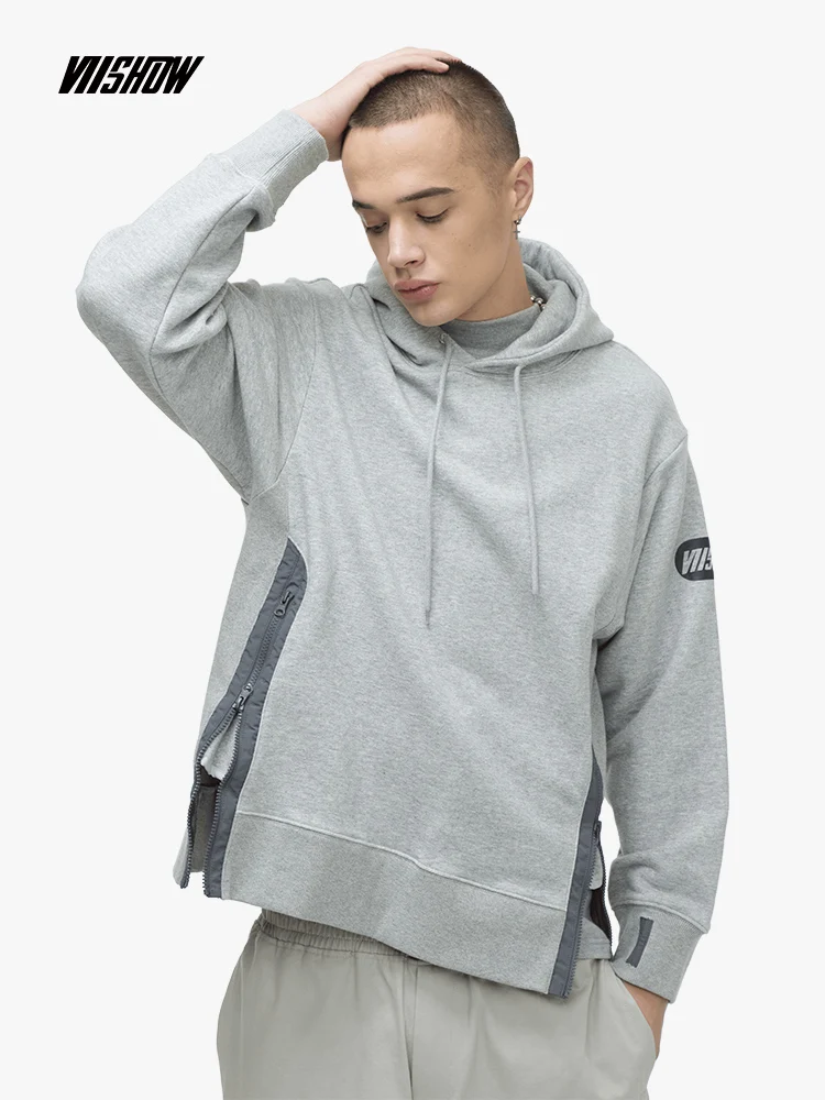 VIISHOW уличная Мужская толстовка бренд Sudaderas Para Hombre 2019 лоскутные толстовки мужские