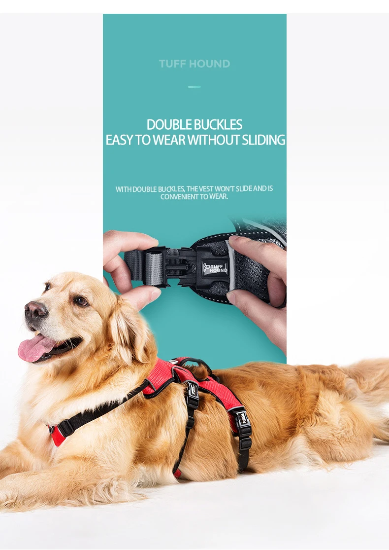 Tuff Hound K9 товары для домашних животных собаки жгут синий/красный/серый Жилет Жгут для средних/больших собак не тянет грудь жгуты