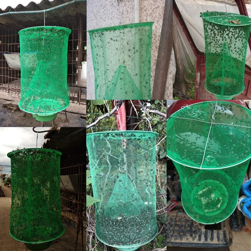 1PCS Hanging Flycatcher Reusable Folding Fly Trap Summer Mosquito Top Catcher Fly Wasp Insect Bug