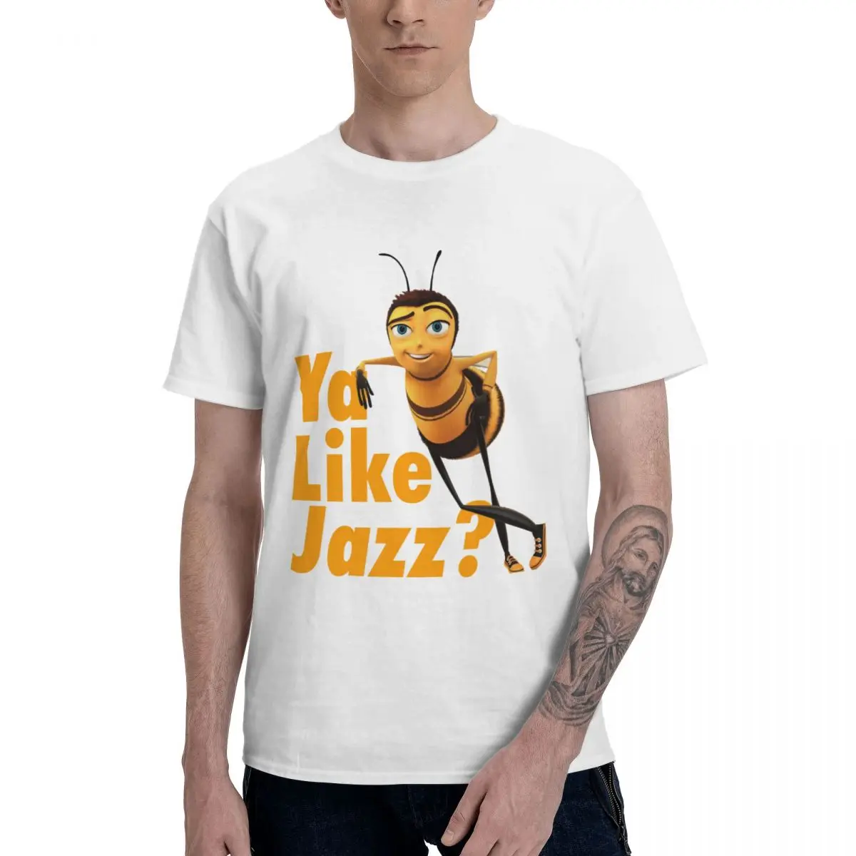 

Ya Like Jazz T-Shirt Pure Cotton Crewneck Men's T-Shirts Short Sleeve Oversized Unisex Tee Clothes