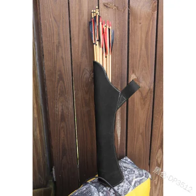 Колчан для стрел черного цвета дизайн с задней спиной из чистой кожи стрельбы