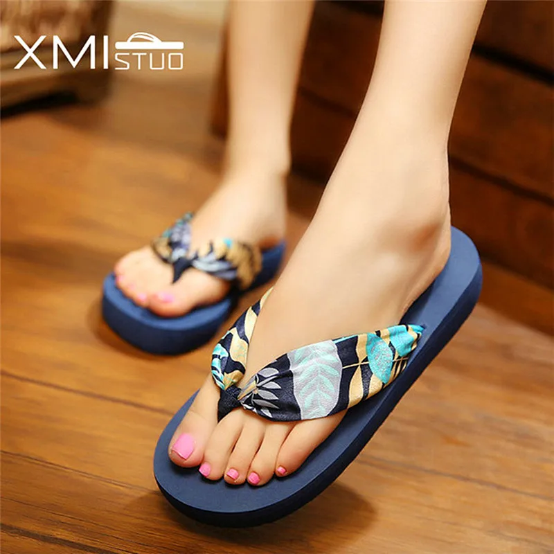 XMISTUO/милые Вьетнамки для студентов Цветные женские пляжные сандалии в