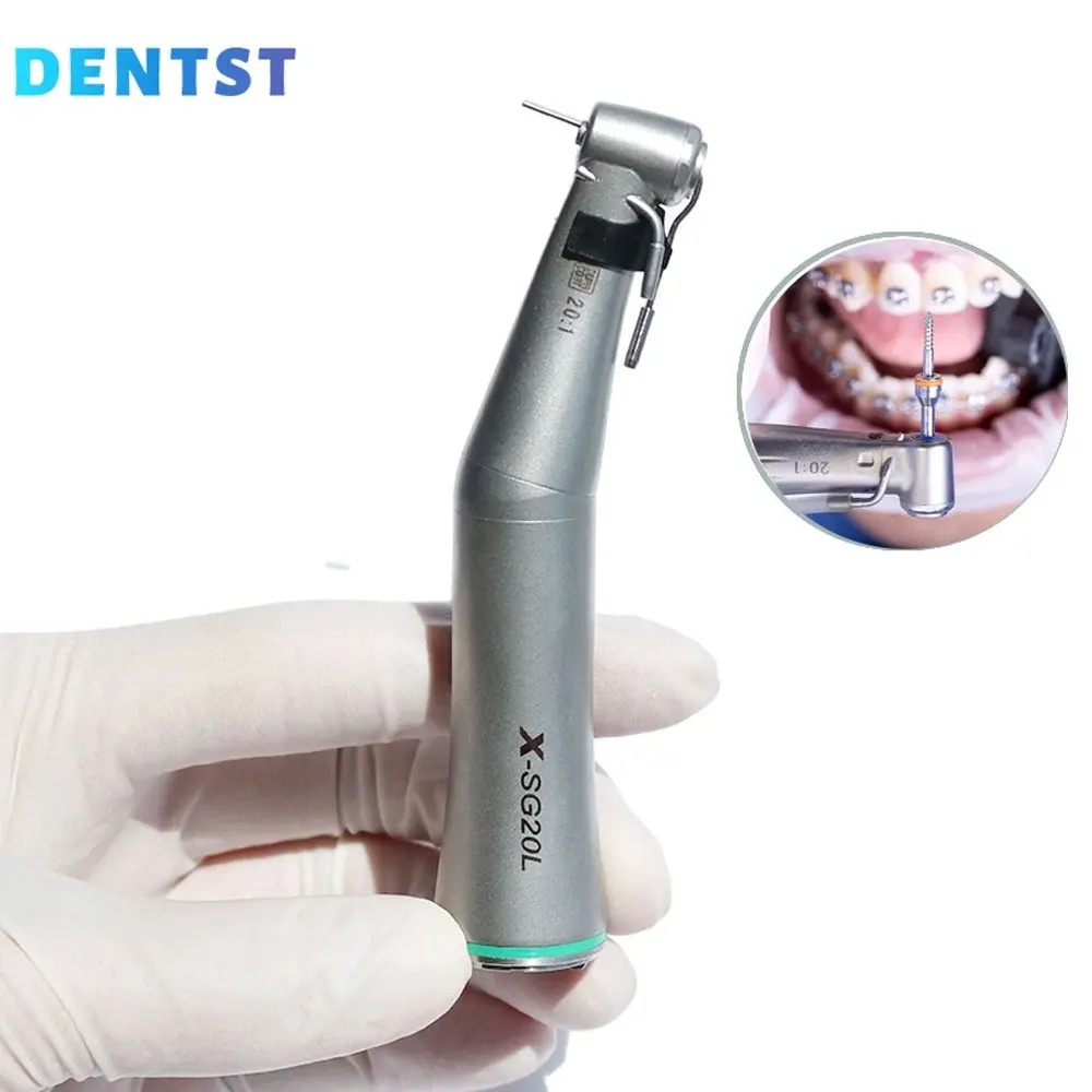 20:1 Reduction Dental Implant Surgical Handpiece Contra Angle Electric detachable Fiber Handpiece X-SG20L fit Ti MAX NSK