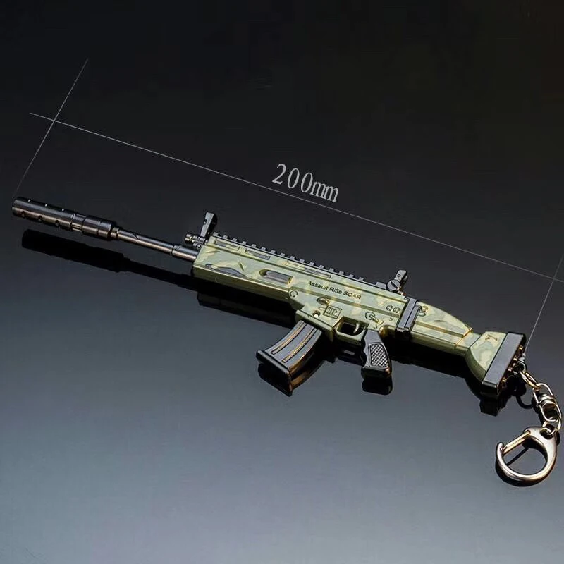 Шрам мини игрушечный пистолет винтовка модель оружия из сплава брелок реквизит