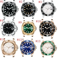 sapphire crystal 40mm watch casedialhands ceramic bezel 100 waterproof luminous fit nh35 eta28362824 dg2813 miyota 82series