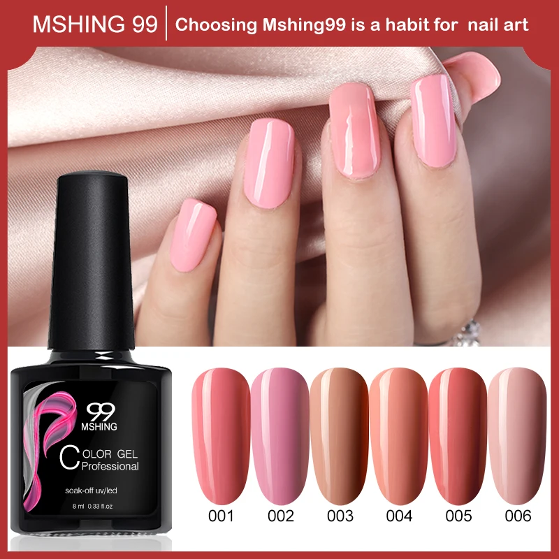 Mshing99 8 мл Гель лак УФ светодиодный для ногтей маникюра Полуперманентная гелевая