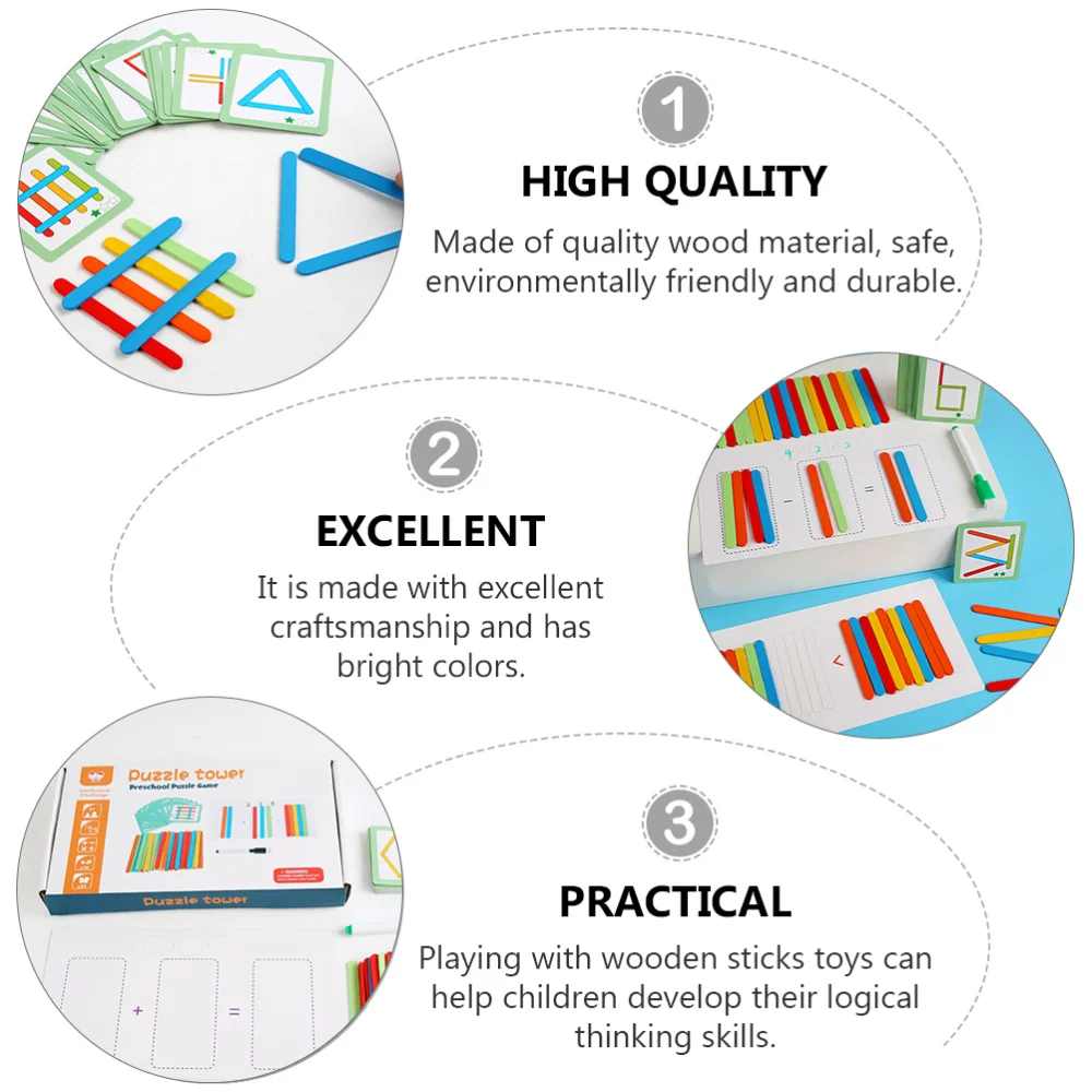 

1 Set Kids Arithmetic Rods Math Learning Enlightenment Math Counting Rods
