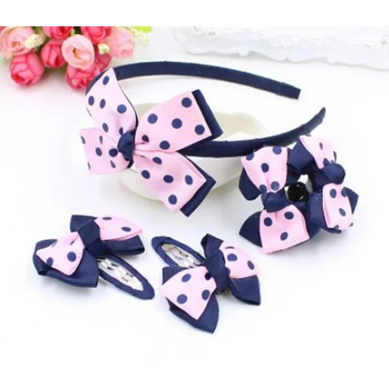 Набор детских заколок для волос с бантом 5 шт./набор |