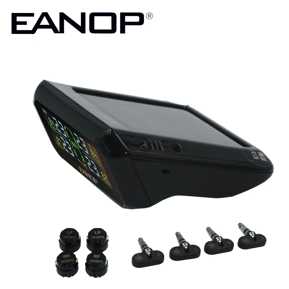 EANOP S600 на солнечных батареях USB TPMS автомобильный контроль давления в шинах сигнализация давление безопасный монитор 4 шт. внешние/внутренние датчики давления в шинах