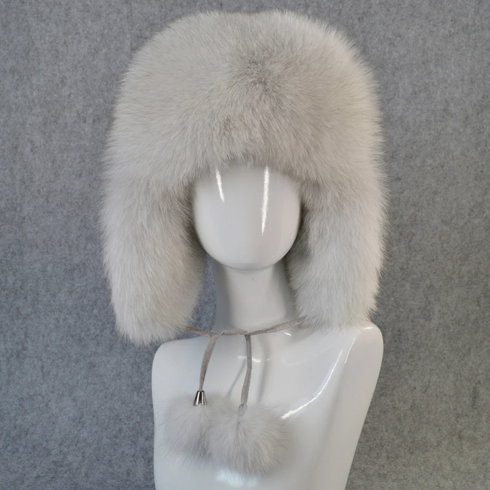 2021 модные женские туфли с натуральным лисьим мехом российские шапки-ушанки