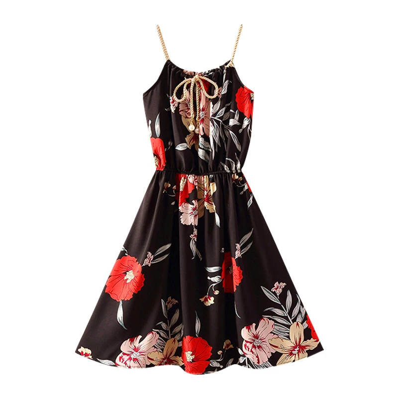 

Summer 2020 Women Tank Dress Casual Floral Print Camisole Dresses Women Sexy Sleeveless Beach Sundress Party Dress