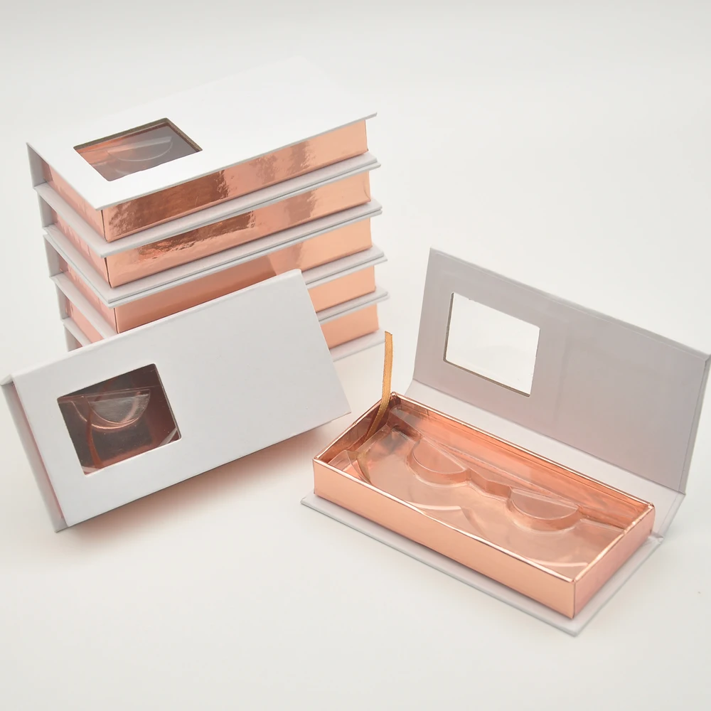 

Wholesale Eyelashes Box Package Lashes Boxes Case Packaging Custom Logo Faux Cils Mink Eyelash Strip White Storage Bulk Vendor