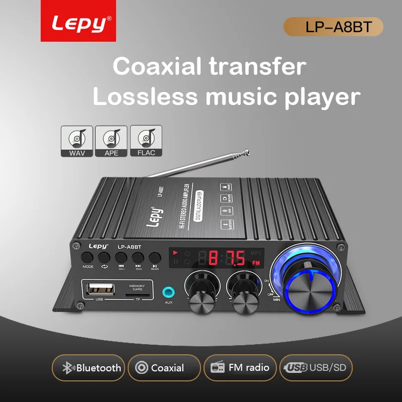 LEPY LP-A8BT коаксиальный декодирующий усилитель мощности FM USB SD музыкальный плеер без