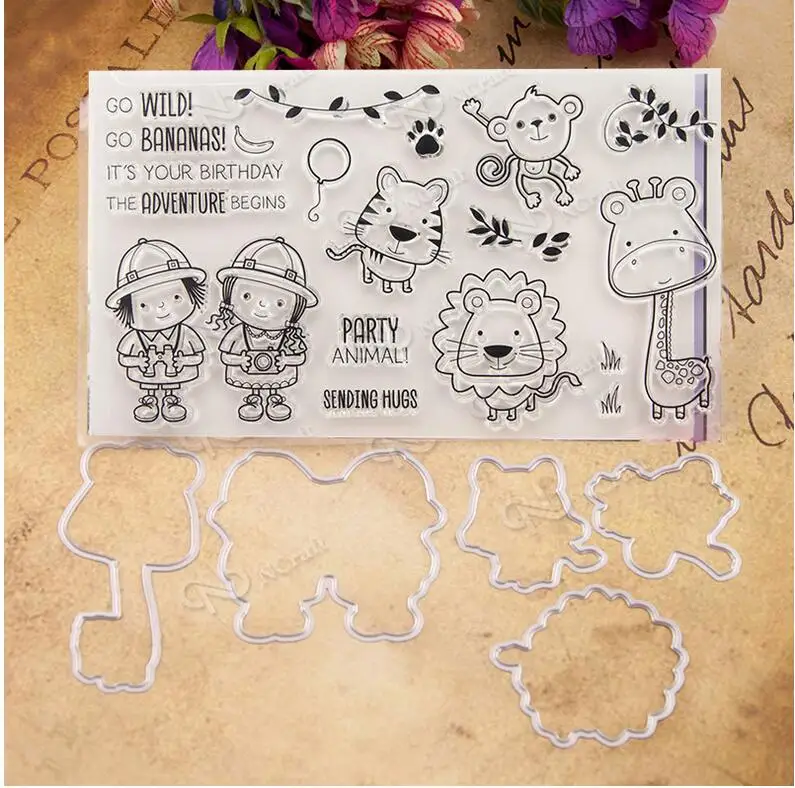 Прозрачная печать для DIY прозрачные силиконовые штампы лиса ПВХ резиновые