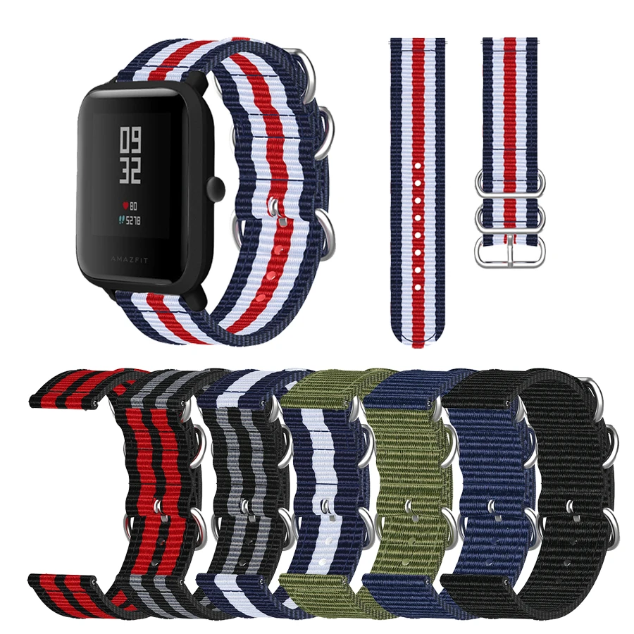 

Ремешок спортивный Плетеный для Amazfit Bip, браслет для смарт-часов Xiaomi Huami Amazfit Bip S/GTS/GTR 42 мм
