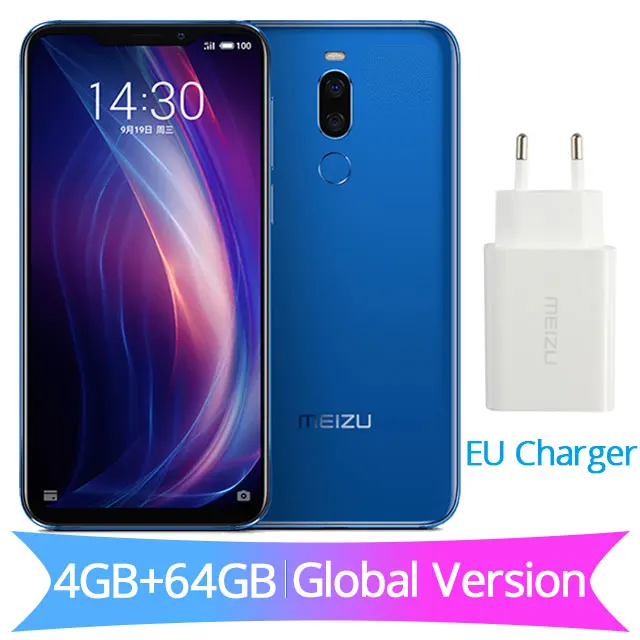 64GB Blue Глобальная версия Meizu X8, 4G, 64G, 6 ГБ, 128G, 4G, LTE мобильный телефон Snapdragon 710, четыре ядра, 6,15 дюйма, двойная задняя камера, разблокировка отпечатков пальцев - Цвет: 64GB Blue