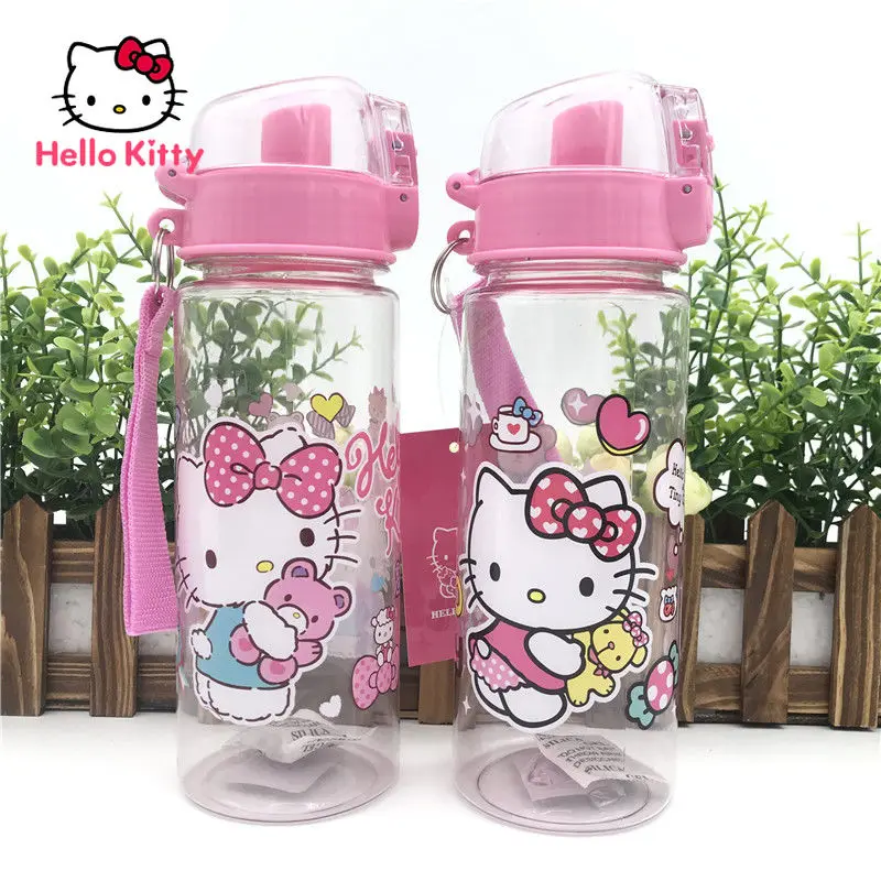 

Hello Kitty Cute Cartoon Plastic Princess Direct Drinking Cup Student Anti-scalding Anti-leakage Kettle Handy Cup