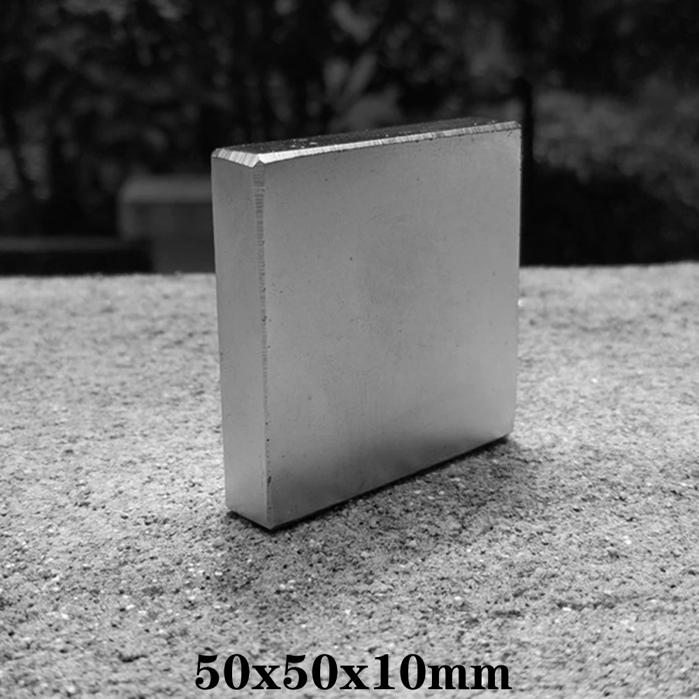 1/2/3/5 шт. 50x50x10 большой толстый квадрат постоянные магниты 50*50 мм неодимовый магнит