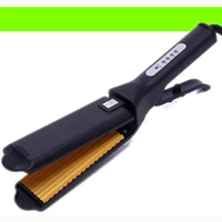 professional ceramic corrugated iron for hair wave corrugation flat irons electric curling crimped wide plates beauty hair iron