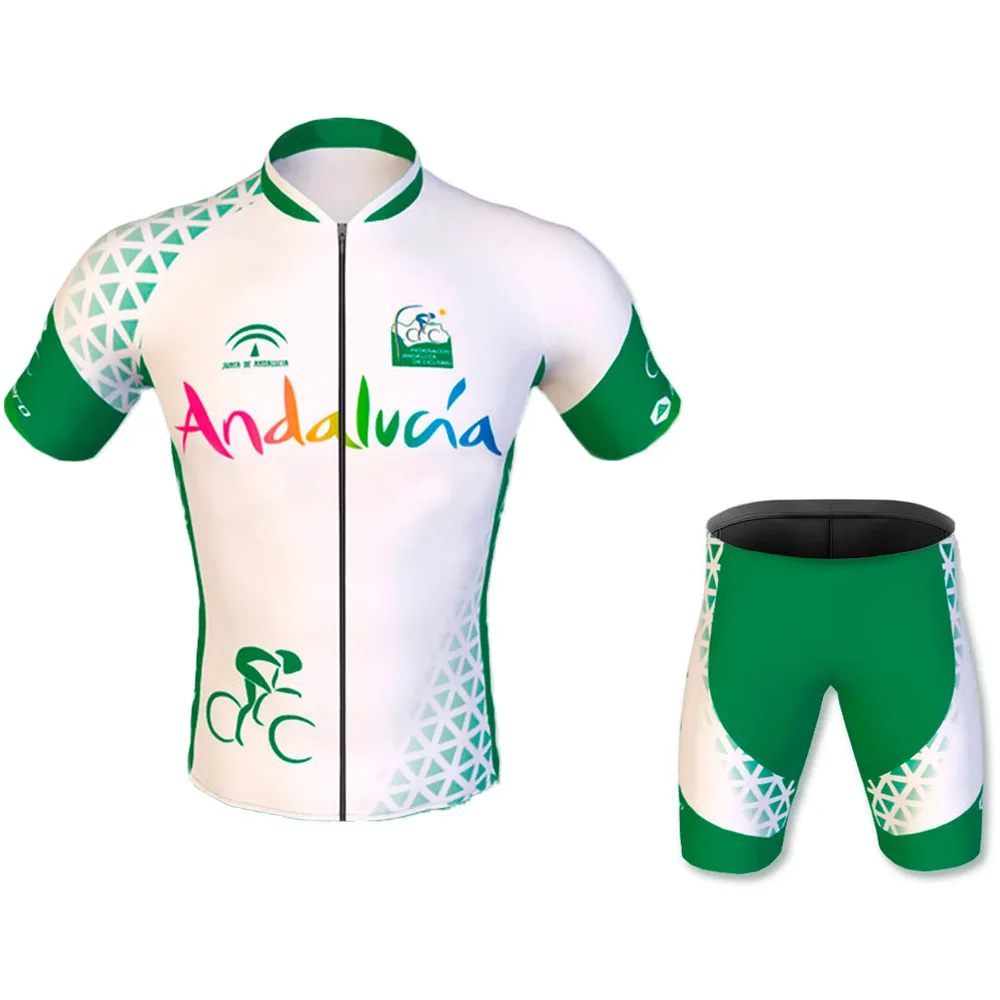 

2021 andalucia Team Cycling Jersey Set Summer Clothing Road Bike Shirts Suit Bicycle Bib Shorts MTB Wear Maillot Ropa