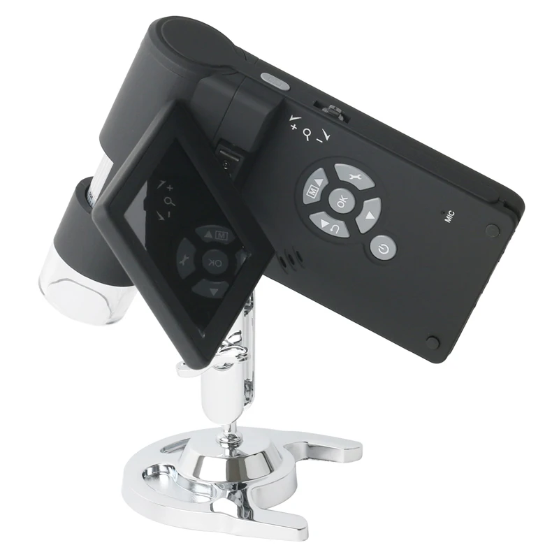 Ручной цифровой микроскоп 5 МП ЖК дисплей 3 дюйма 1 500X 8 светодиодный выход AVI