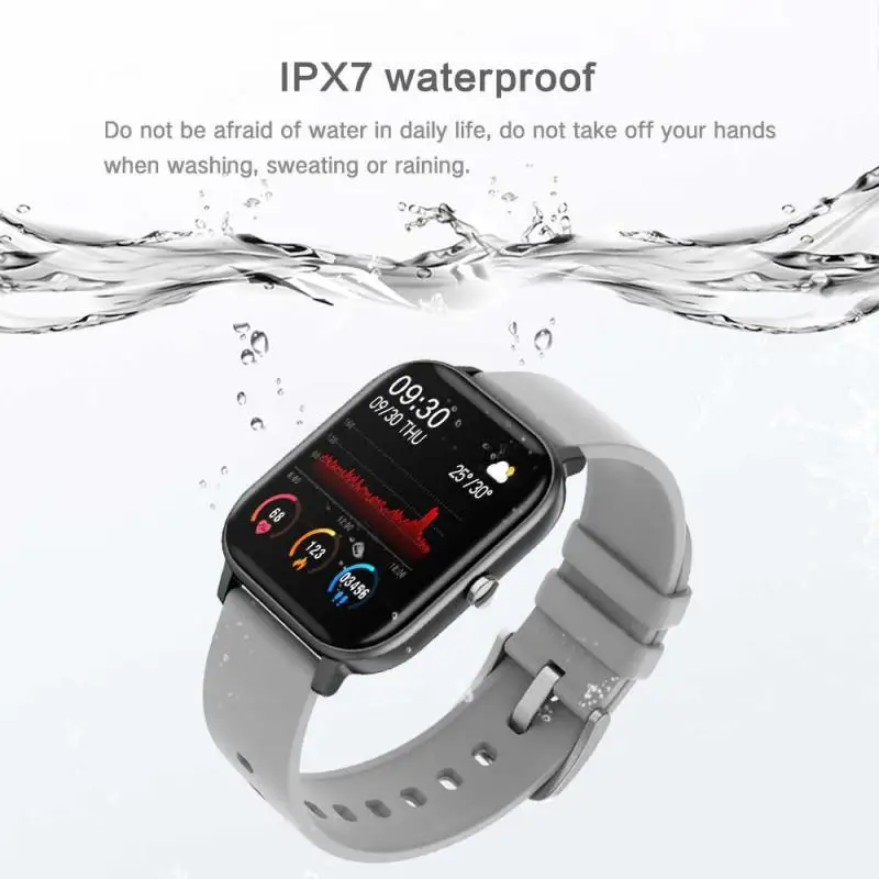 

P88 Smart watch Heart rate meter full touch screen waterproof For IOS Android All phone sport watch Wristband bracelet Pedometer