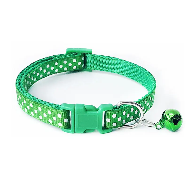 Dot 5 Cat Dog Collar With Bell Camo Camouflage Printed Neck Strap Polyester Adjustable Puppy Animal Dog Leash Safety Dog Supplies - Цвет: Dot 5