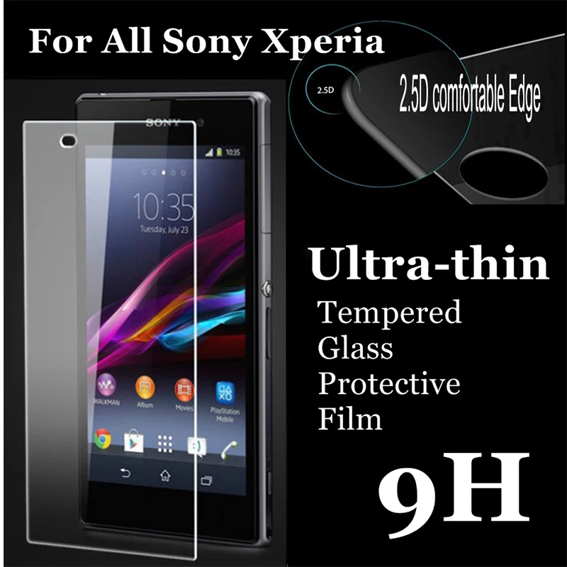 Прозрачное Защитное стекло для sony Xperia M2 M5 M4 Aqua закаленное XA XA1 XA2 ультразащитное Plus