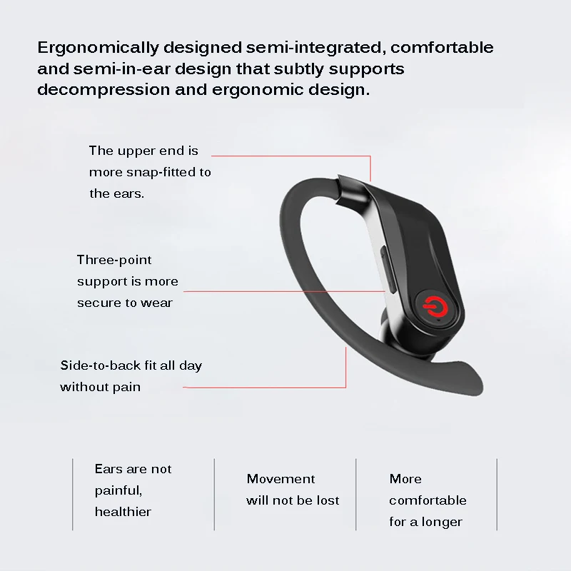 TWS-наушники Q62 Спортивные Bluetooth 5 0 Беспроводные стереонаушники гарнитура с