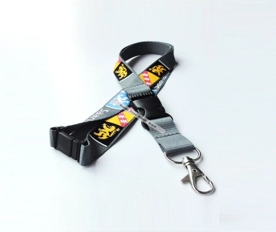 Популярный Логотип под заказ Lanyards Шелковый трафарет с логотипом флагом