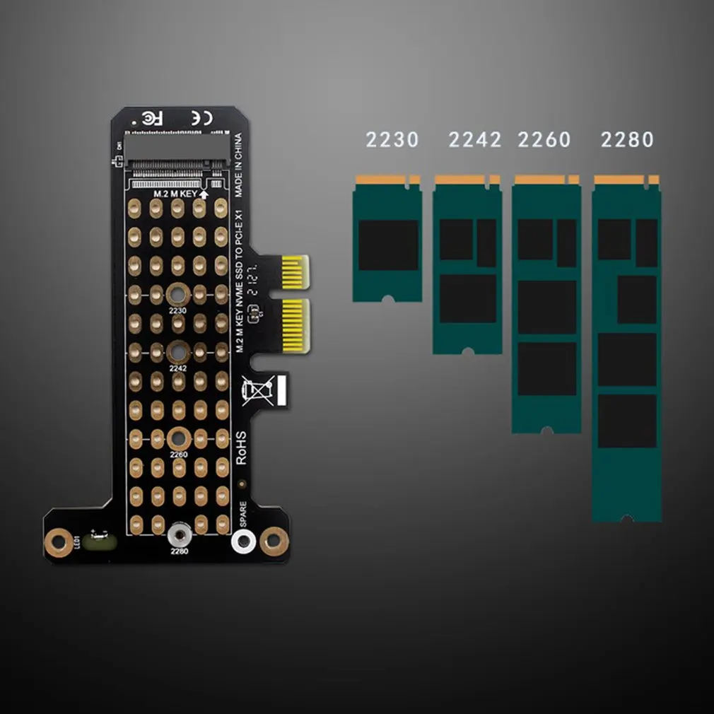 Адаптер M.2 NVMe SSD на PCIE 3 0 X1 X4 X16 карта интерфейса M Key поддержка PCI Express 2230 2242 2260 2280